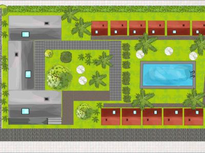 Plan des neuen Resorts