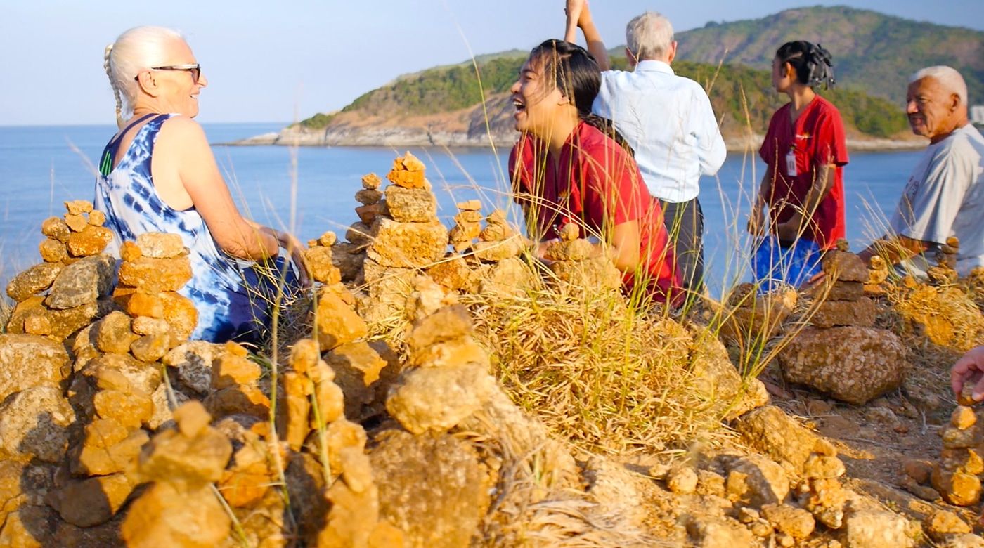 Ausflugsfoto mit Bewohnern